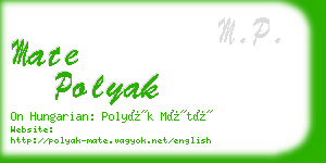 mate polyak business card